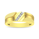 10K Yellow Gold 1/10 Ct.Tw. Diamond Mens Band